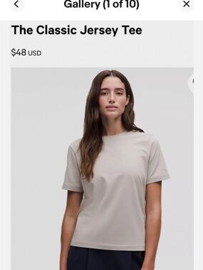 lululemon athletica Classic Jersey Tee Crewneck ORGANIC PIMA COTTON Size Medium